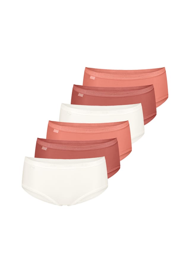 Трусы миди 6 шт. в упаковке basic+ Sloggi, оранжевый 
Трусы миди 6 шт. в упаковке basic+ Sloggi, оранжевый