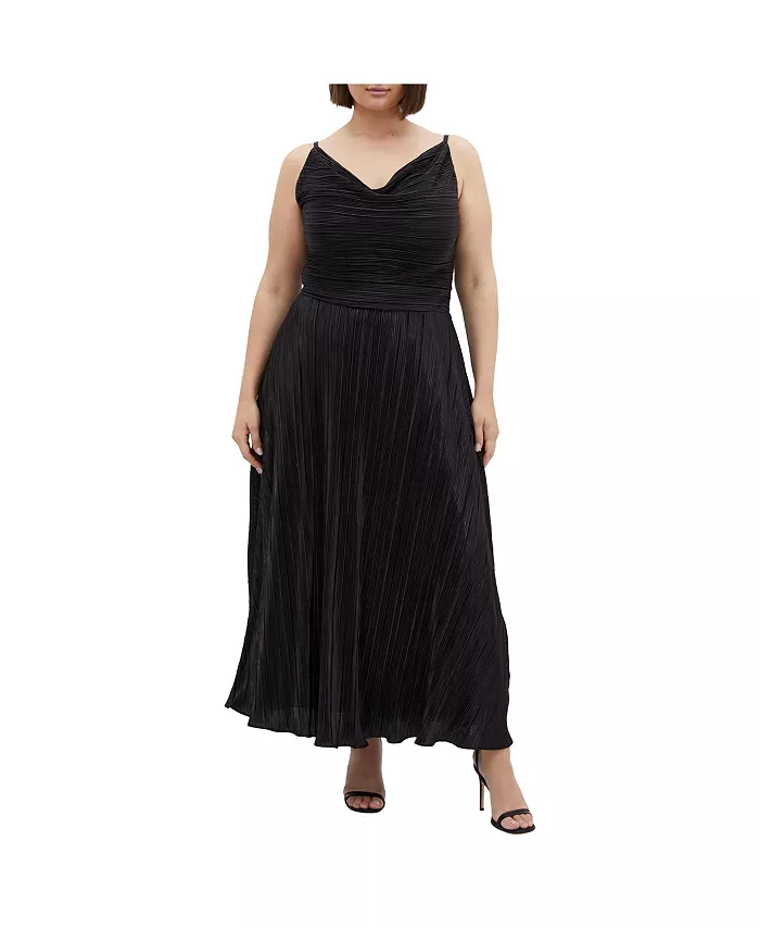 Платье с воротником-хомут Kamila больших размеров CITY CHIC, черный 
Платье с воротником-хомут Kamila больших размеров CITY CHIC, черный