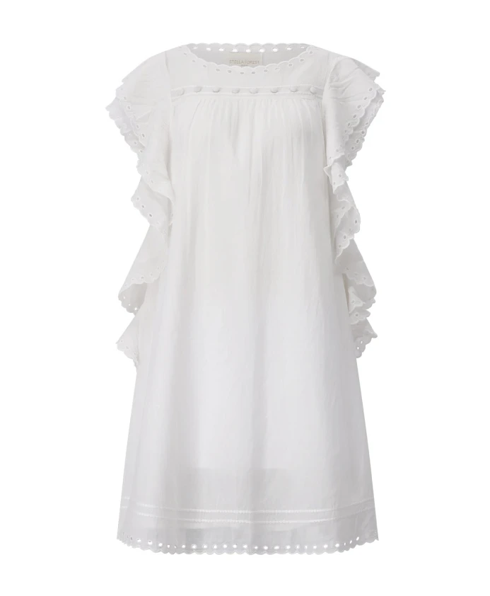 Платье миди с оборками и вышивкой Stella Forest, белый
Платье миди с оборками и вышивкой Stella Forest, белый