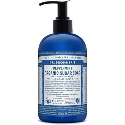 Органическое сахарное мыло Dr. Bronner'S Мята 355 мл, Dr. Broner'S
Органическое сахарное мыло Dr. Bronner'S Мята 355 мл, Dr. Broner'S