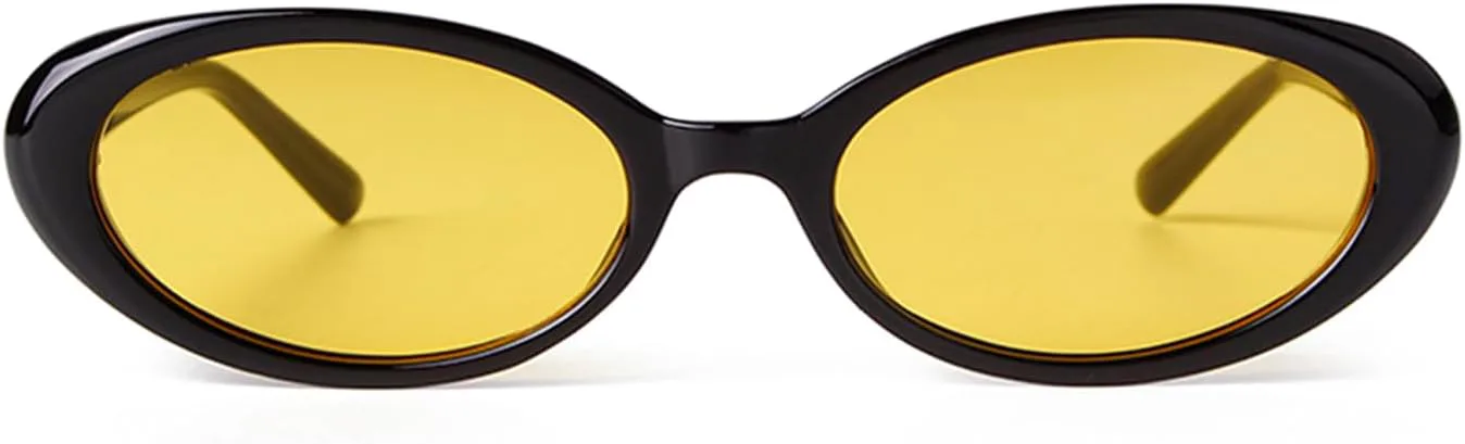 Модные ретро-солнцезащитные очки овальной формы для женщин, в стиле 90-х, винтажные узкие солнцезащитные очки в стиле Y2K VIA LEECA, Black Frame Yellow Lens
Модные ретро-солнцезащитные очки овальной формы для женщин, в стиле 90-х, винтажные узкие солнцезащитные очки в стиле Y2K VIA LEECA, Black Frame Yellow Lens
