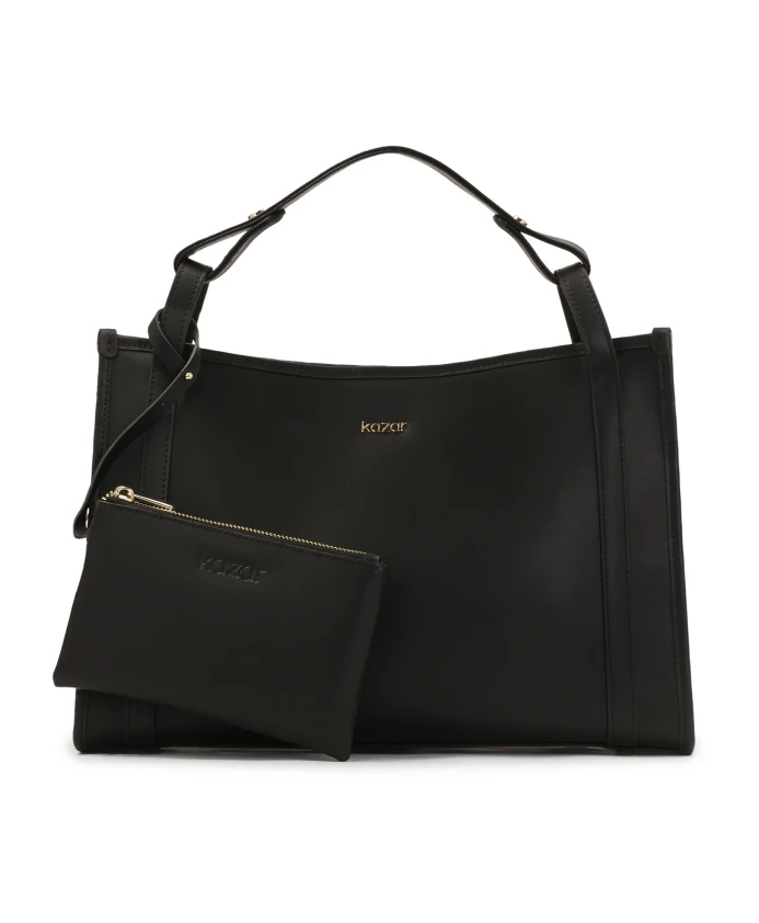 Черная вместительная сумочка с косметичкой Kazar, черный
Черная вместительная сумочка с косметичкой Kazar, черный