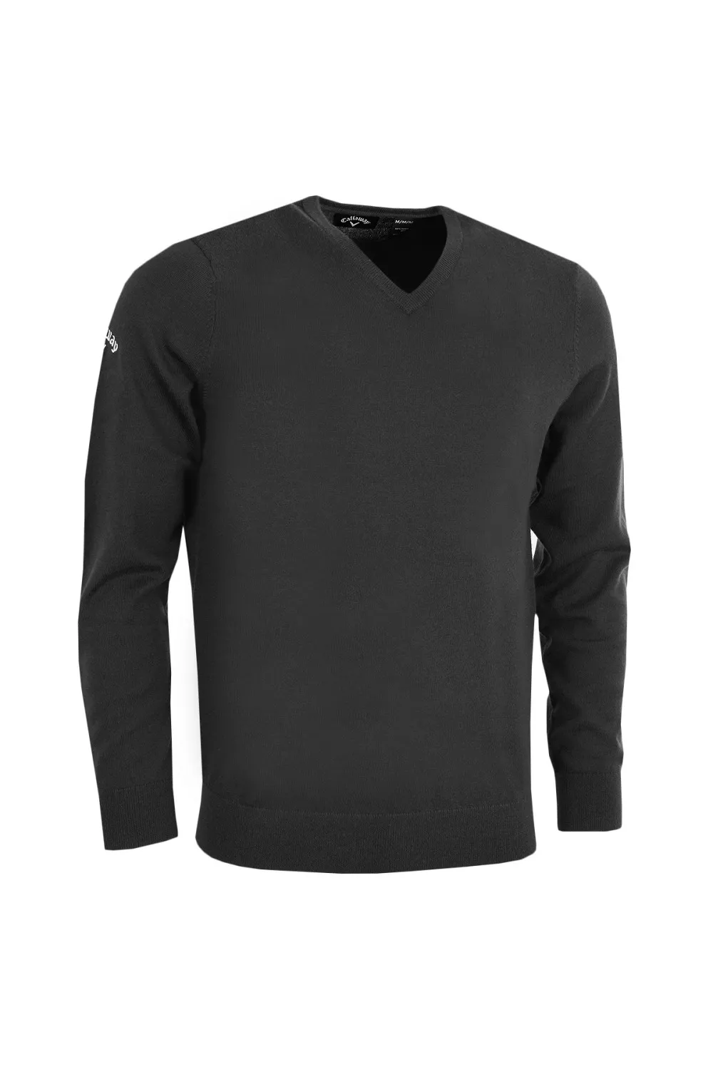 Свитер из мериносовой ткани в рубчик с V-образным вырезом Callaway, черный
Свитер из мериносовой ткани в рубчик с V-образным вырезом Callaway, черный