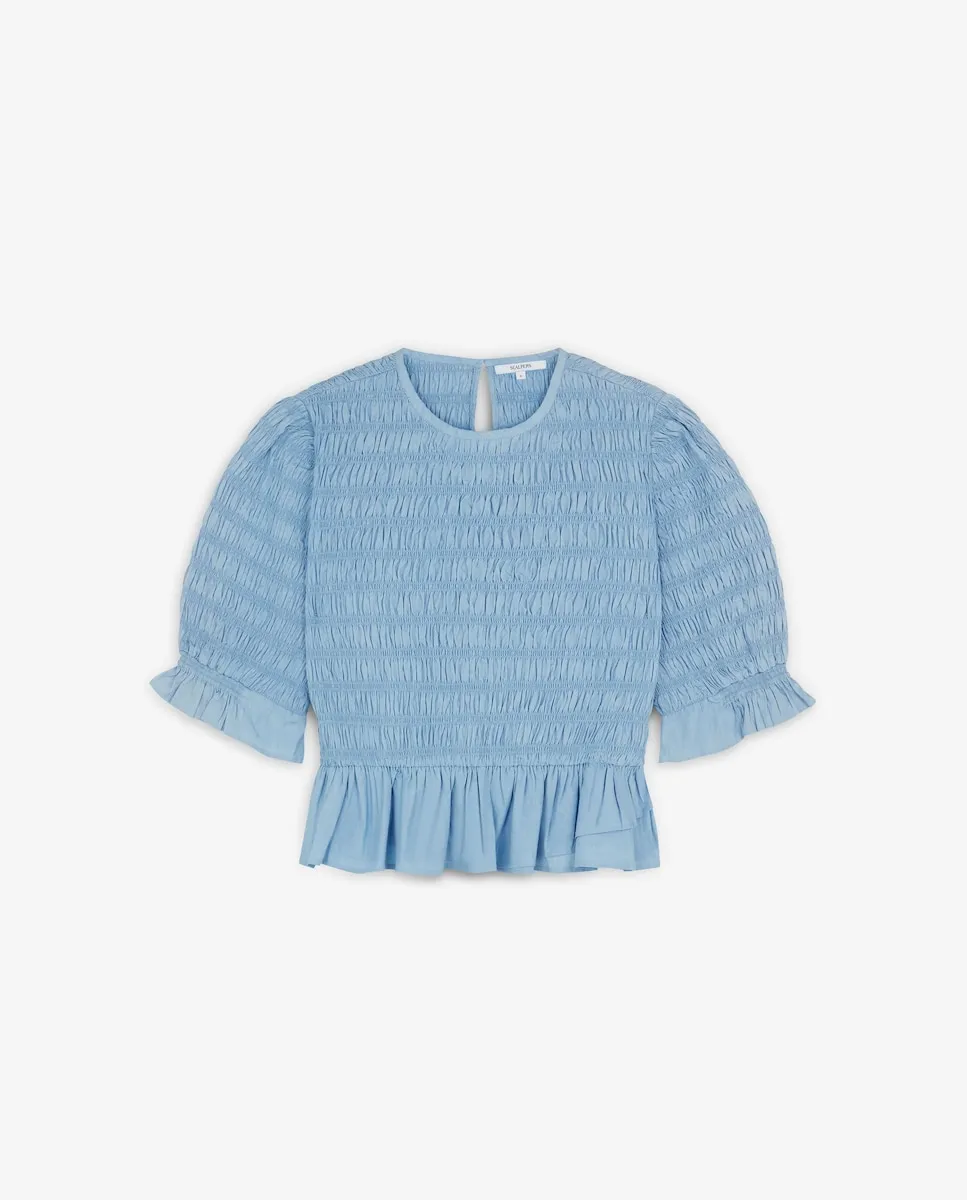 Женская блузка с защипами и фасонной манжетой Scalpers, синий
Женская блузка с защипами и фасонной манжетой Scalpers, синий