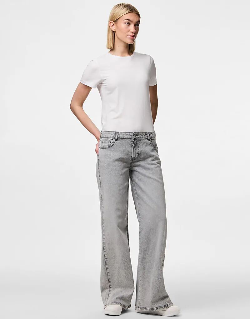 Джинсы Pieces Wide fit из светло-серого денима
Джинсы Pieces Wide fit из светло-серого денима