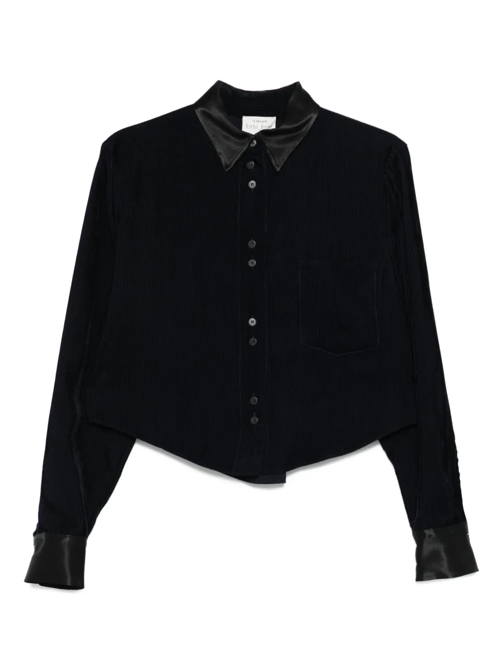 Рубашка с воротником в рубчик Forte Forte, синий
Рубашка с воротником в рубчик Forte Forte, синий