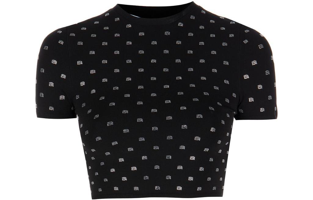 Александр Ванг Топ с логотипом укороченный, черный
Александр Ванг Топ с логотипом укороченный, черный