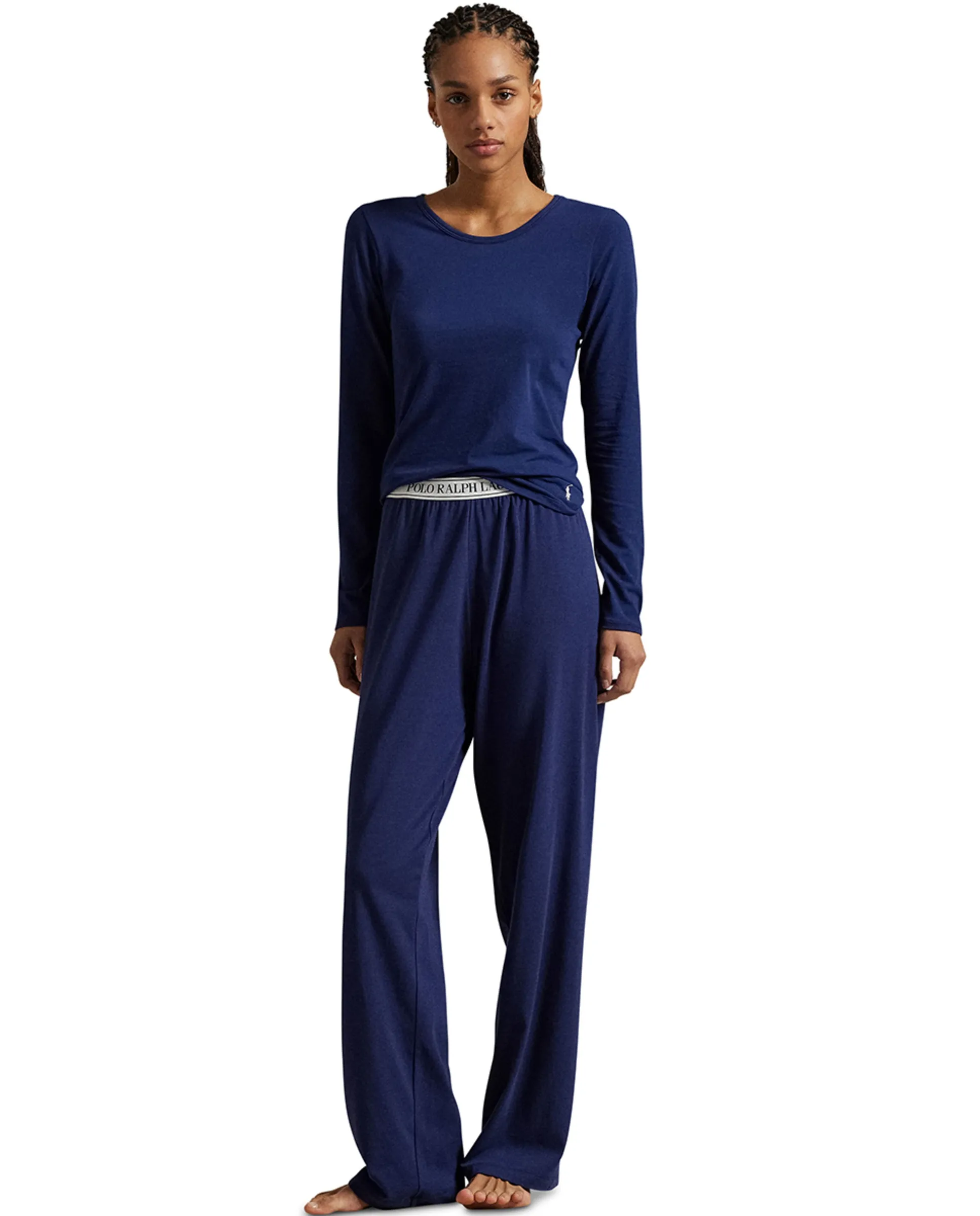 Женские пижамные брюки однотонные Lauren Ralph Lauren, темно-синий
Женские пижамные брюки однотонные Lauren Ralph Lauren, темно-синий