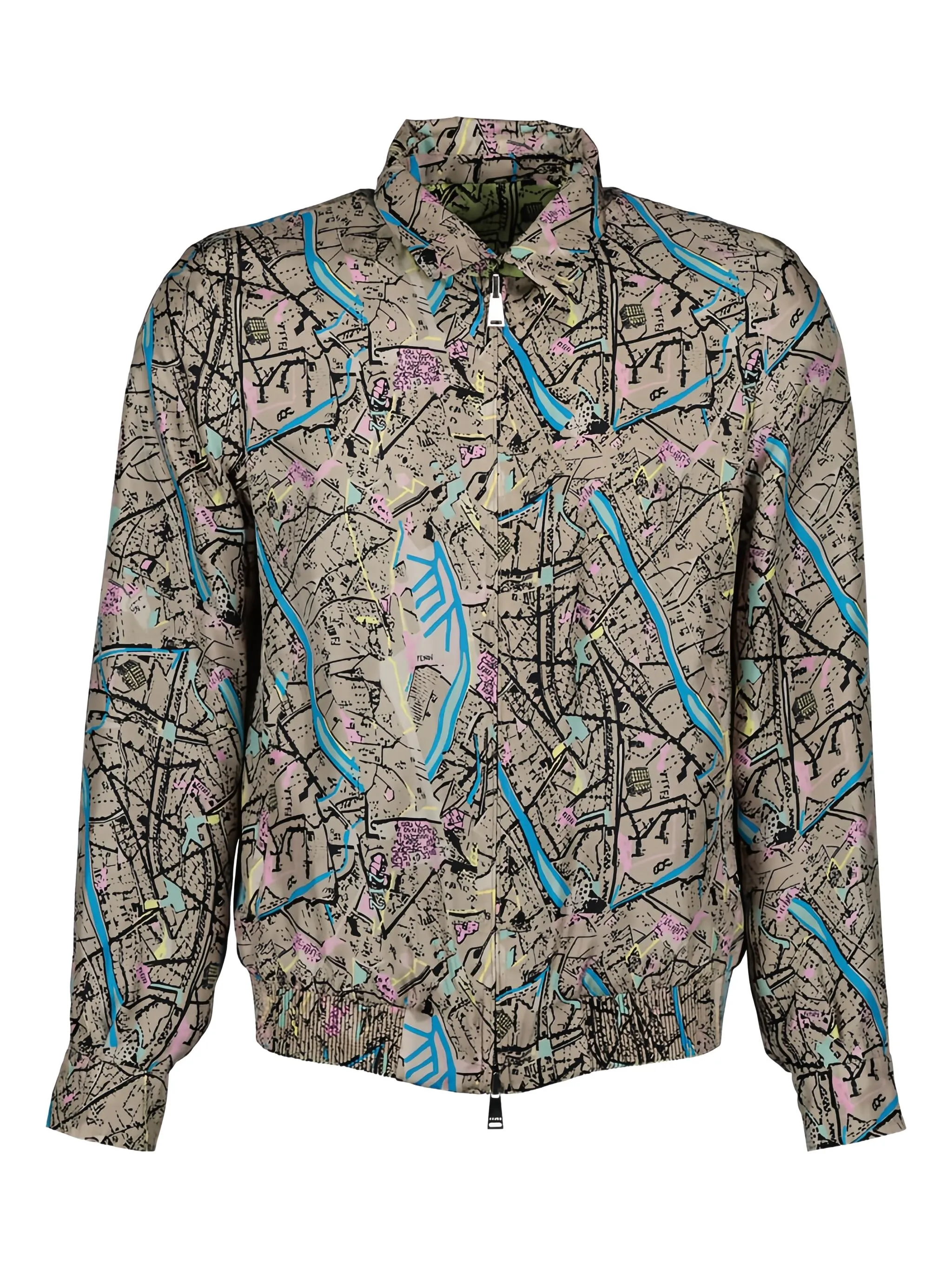 Двусторонняя куртка-рубашка Fendi Map, зеленый
Двусторонняя куртка-рубашка Fendi Map, зеленый