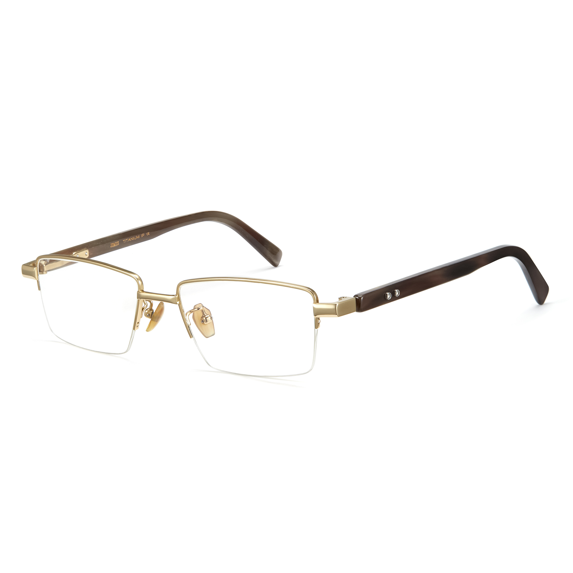 CYXUS Титановая квадратная роговая оправа для очков унисекс, Gold T07
CYXUS Титановая квадратная роговая оправа для очков унисекс, Gold T07