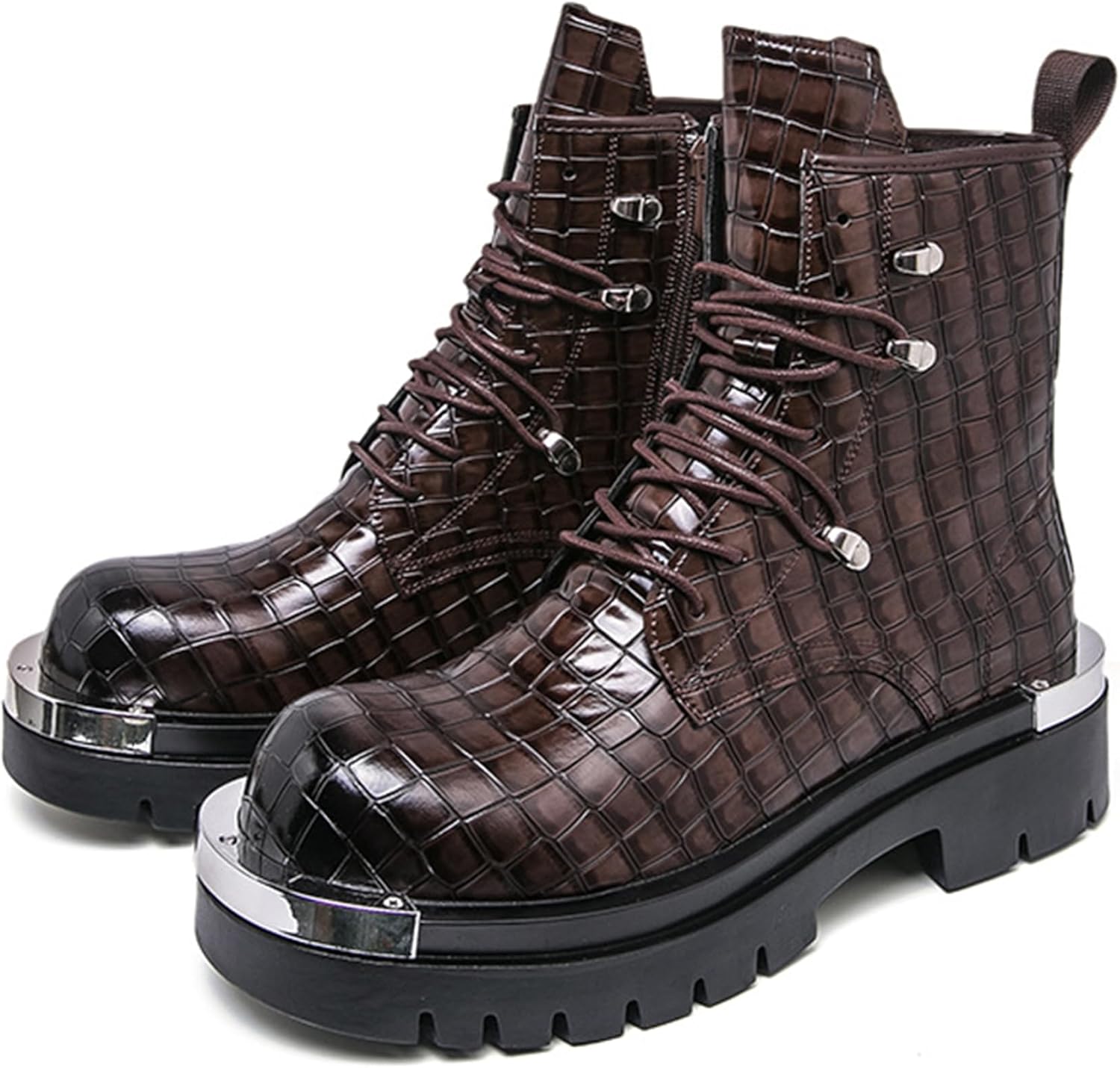 Мужские ботинки NXNBHSL с боковой молнией, из лакированной кожи, на платформе, с текстурой под камень, на рифленой подошве, со шнуровкой, с закругленным носком, повседневные высокие боевые ботинки, коричневый
Мужские ботинки NXNBHSL с боковой молнией, из лакированной кожи, на платформе, с текстурой под камень, на рифленой подошве, со шнуровкой, с закругленным носком, повседневные высокие боевые ботинки, коричневый