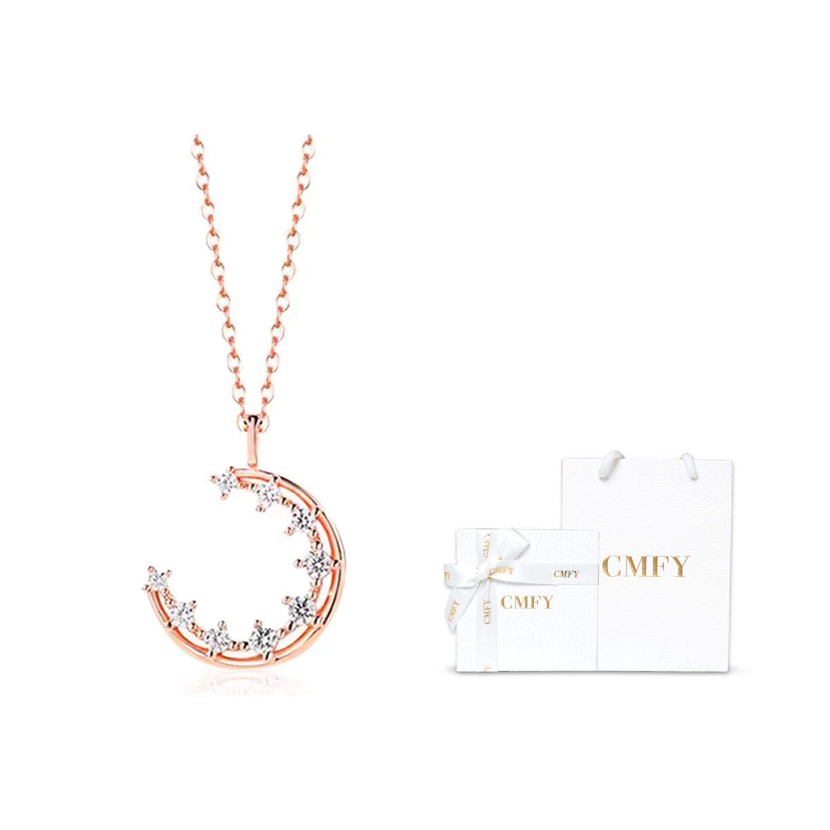 Женское ожерелье Cmfy, розовое золото-moon necklace+box
Женское ожерелье Cmfy, розовое золото-moon necklace+box