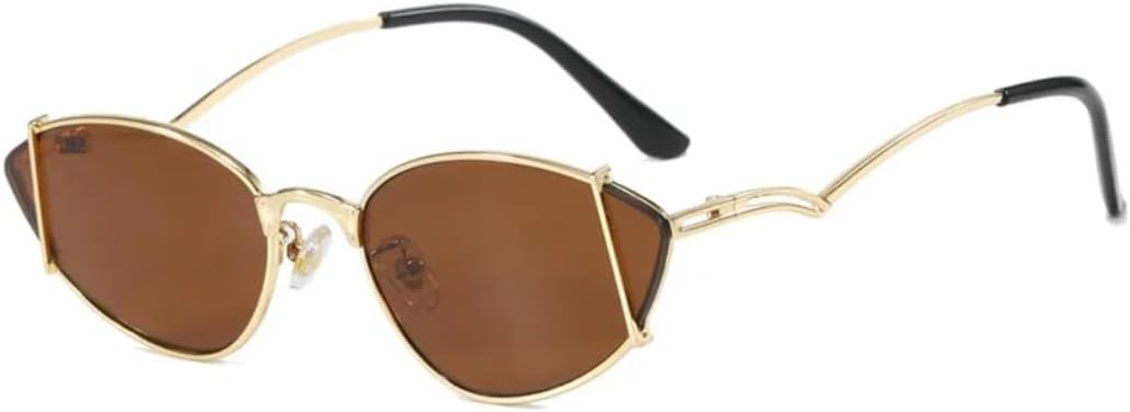 Роскошные металлические полые солнцезащитные очки «кошачий глаз» для женщин, модная оправа в стиле панк, мужские солнцезащитные очки с защитой от УФ-излучения UV400 UATXTAU, Golden Brown
Роскошные металлические полые солнцезащитные очки «кошачий глаз» для женщин, модная оправа в стиле панк, мужские солнцезащитные очки с защитой от УФ-излучения UV400 UATXTAU, Golden Brown