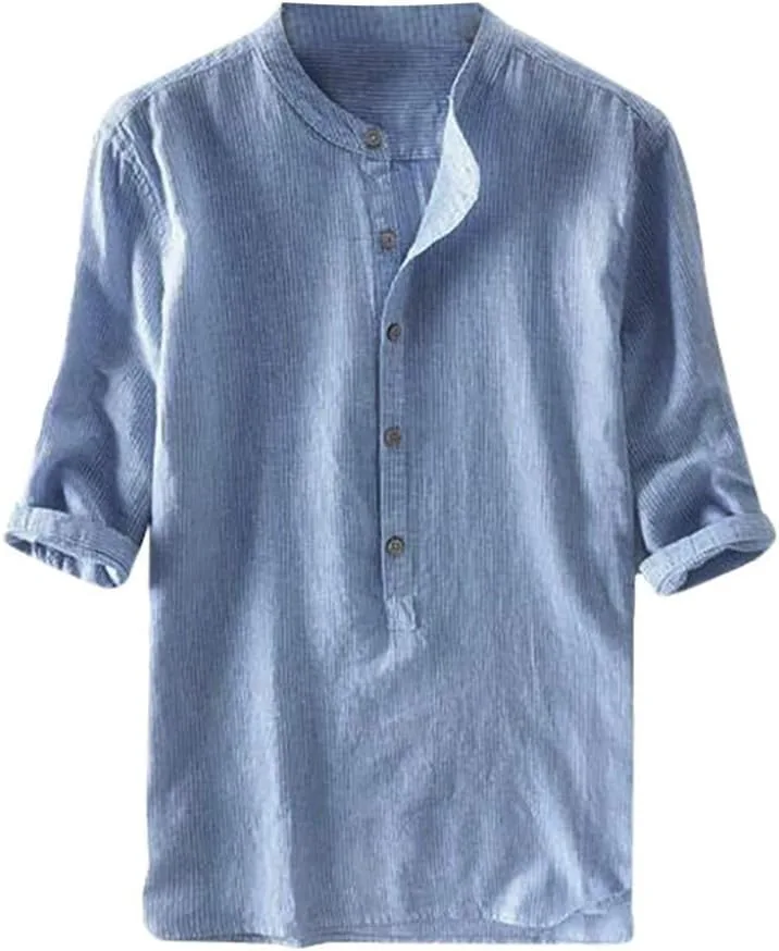 Мужская льняная рубашка с коротким рукавом Regular-Fit Henley
Мужская льняная рубашка с коротким рукавом Regular-Fit Henley