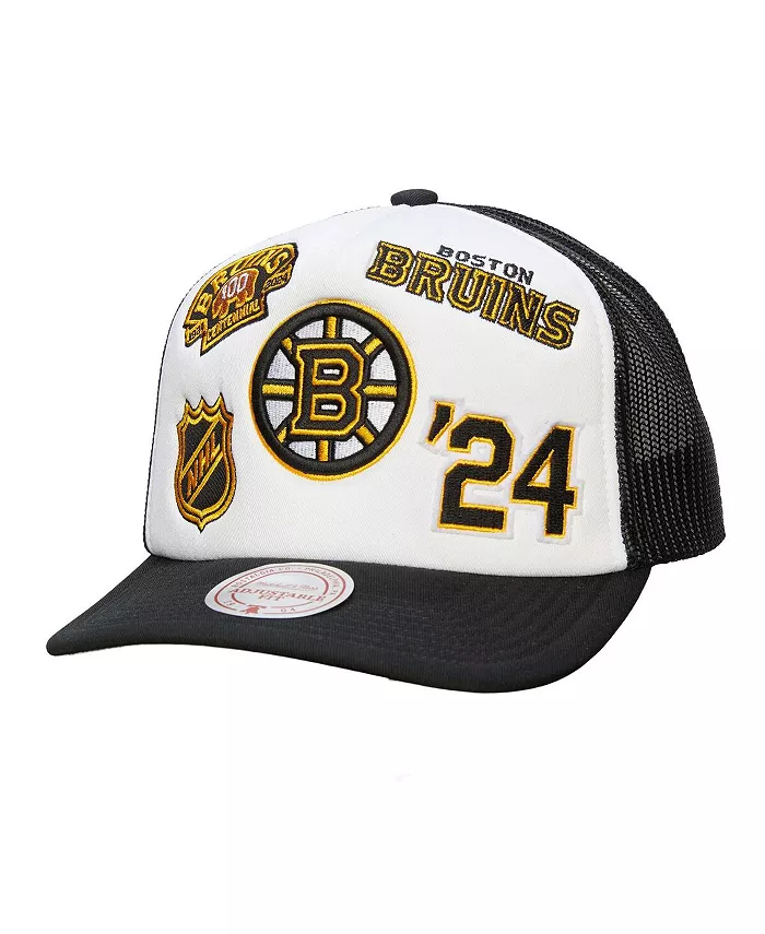 Мужская белая/черная регулируемая кепка дальнобойщика Boston Bruins Gridlock Mitchell & Ness
Мужская белая/черная регулируемая кепка дальнобойщика Boston Bruins Gridlock Mitchell & Ness