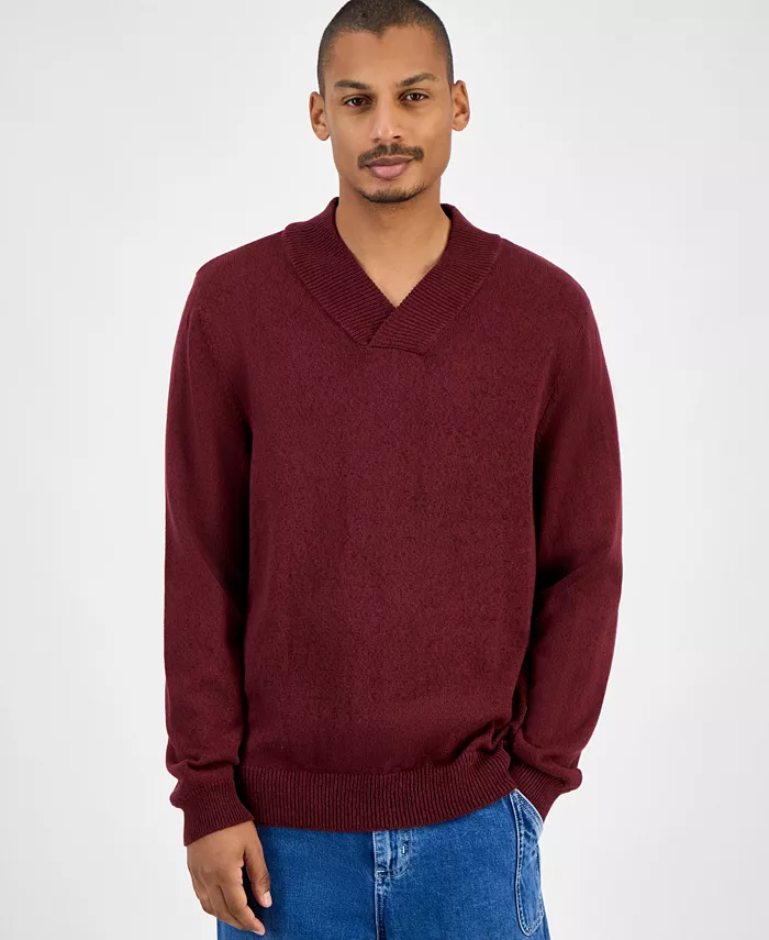 Мужской свитер с шалевым воротником Sun + Stone, красный
Мужской свитер с шалевым воротником Sun + Stone, красный