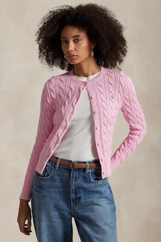 Хлопковый кардиган Polo Ralph Lauren, розовый
Хлопковый кардиган Polo Ralph Lauren, розовый