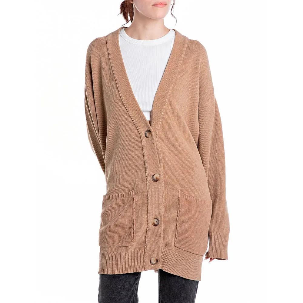 Кардиган Replay DK3866.000.G23662G, коричневый 
Кардиган Replay DK3866.000.G23662G, коричневый