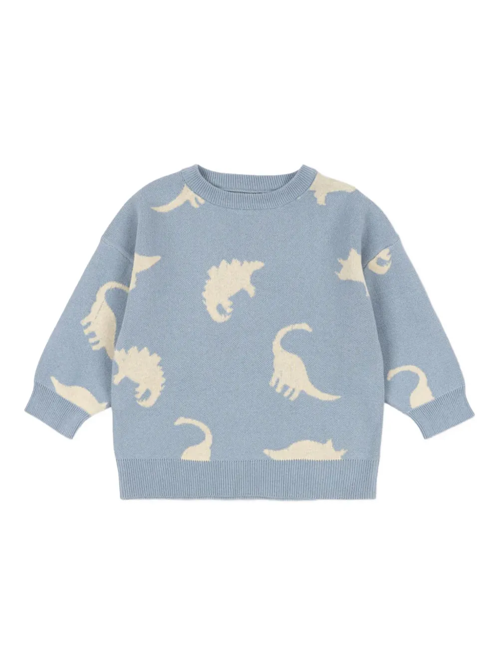 Свитер с принтом динозавра цвета лапис Konges Sløjd, синий
Свитер с принтом динозавра цвета лапис Konges Sløjd, синий
