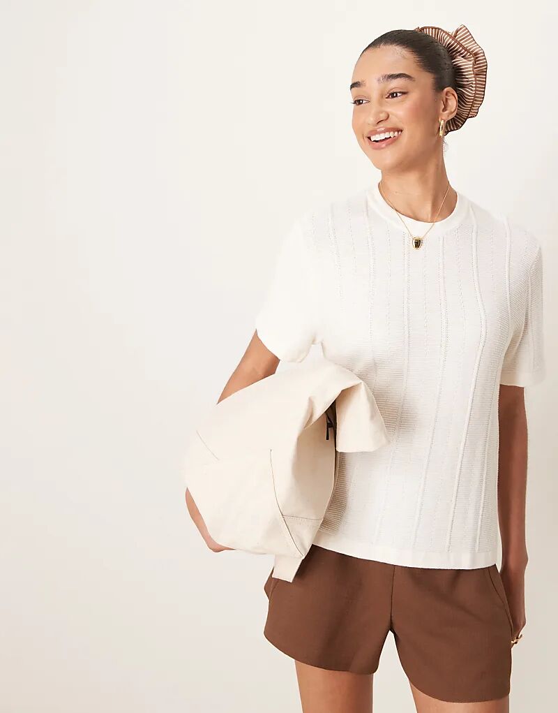 Футболка с ребристым швом белого цвета Abercrombie & Fitch
Футболка с ребристым швом белого цвета Abercrombie & Fitch