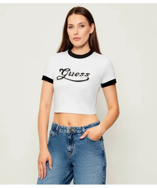 Глянцевая футболка Cropped fit Guess Jeans, белый
Глянцевая футболка Cropped fit Guess Jeans, белый