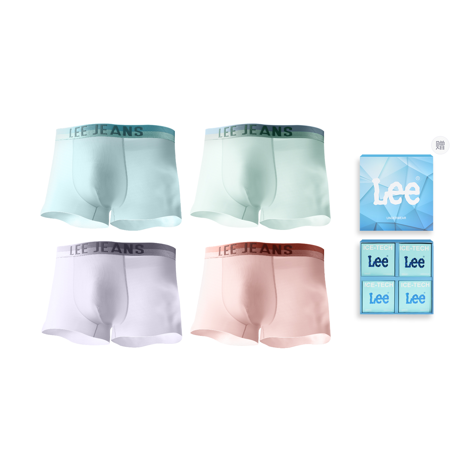 Lee Подарочный набор мужского белья SS23 Ice Series, 4 штуки
Lee Подарочный набор мужского белья SS23 Ice Series, 4 штуки