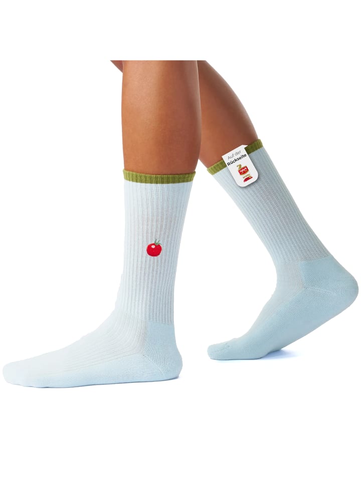 Von Jungfeld Теннисные носки. Носки Mix & Match с вышитыми мотивами в томатном и нежно-голубом цветах
Von Jungfeld Теннисные носки. Носки Mix & Match с вышитыми мотивами в томатном и нежно-голубом цветах