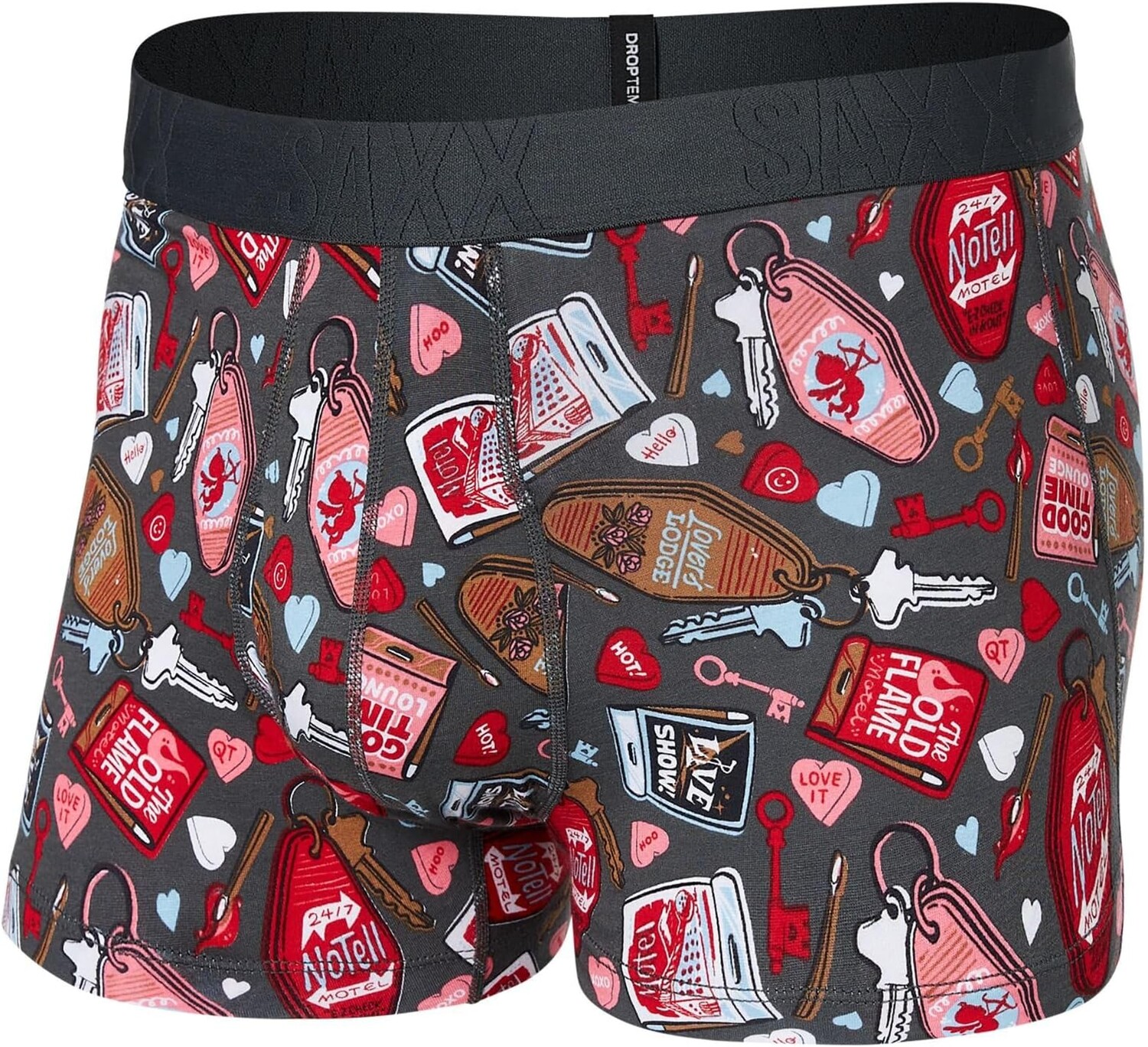 Трусы Droptemp Cooling Cotton Trunks Fly SAXX UNDERWEAR, цвет No Tell Motel/Graphite
Трусы Droptemp Cooling Cotton Trunks Fly SAXX UNDERWEAR, цвет No Tell Motel/Graphite