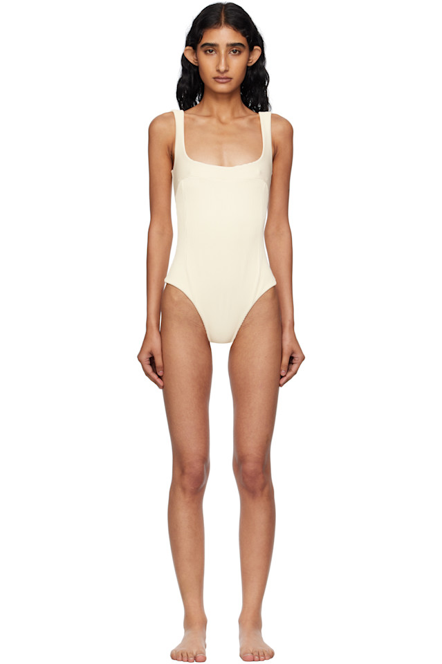 Ребристый купальник Gabi Haight, белый
Ребристый купальник Gabi Haight, белый