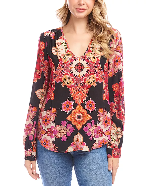 Топ с принтом и вырезом-лодочкой Karen Kane, мультиколор
Топ с принтом и вырезом-лодочкой Karen Kane, мультиколор