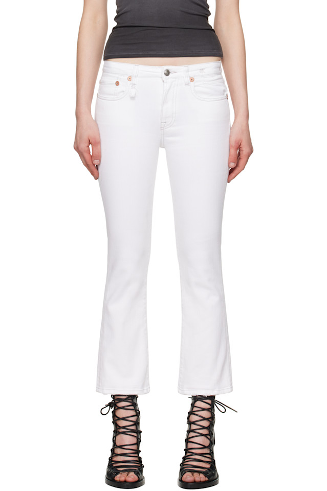 Кик-фит джинсы R13, белый
Кик-фит джинсы R13, белый