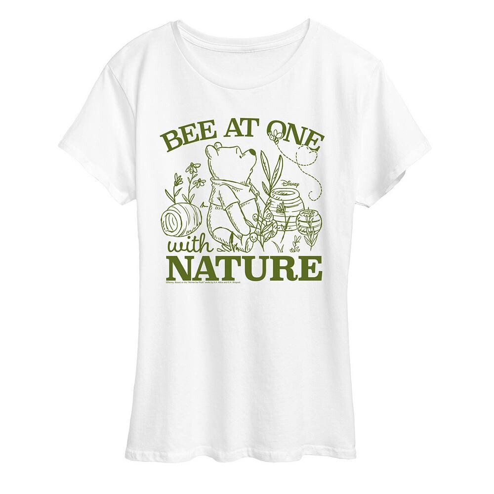 Женская футболка Disney's Winnie The Pooh с рисунком природы, белый 
Женская футболка Disney's Winnie The Pooh с рисунком природы, белый