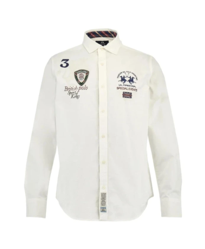 Повседневная рубашка La Martina, белый
Повседневная рубашка La Martina, белый