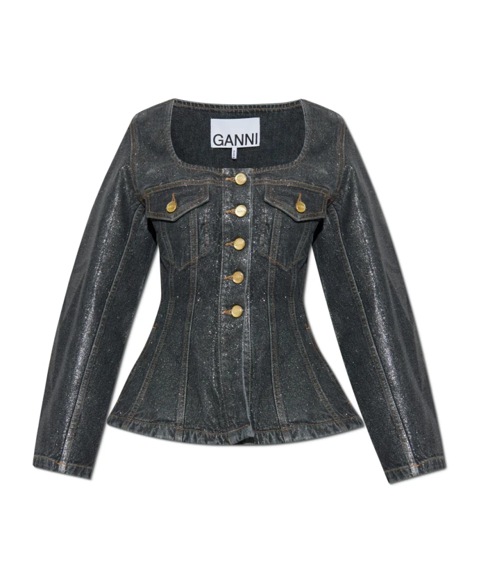 Джинсовая куртка Ganni, черный
Джинсовая куртка Ganni, черный
