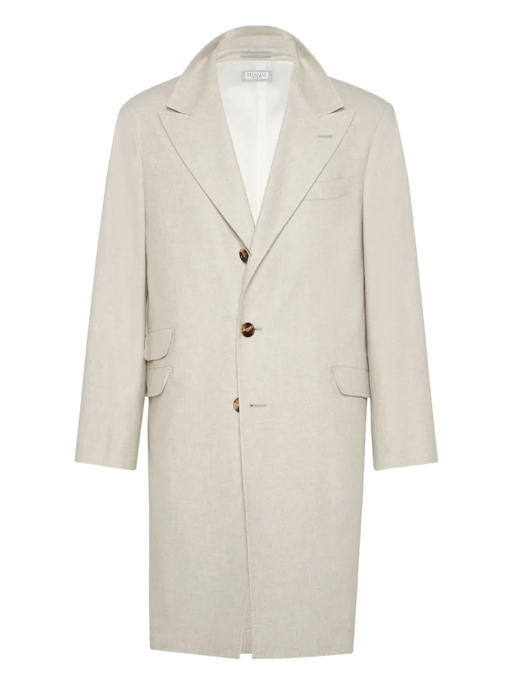 Кашемировое пальто на пуговицах Brunello Cucinelli, нейтральный
Кашемировое пальто на пуговицах Brunello Cucinelli, нейтральный