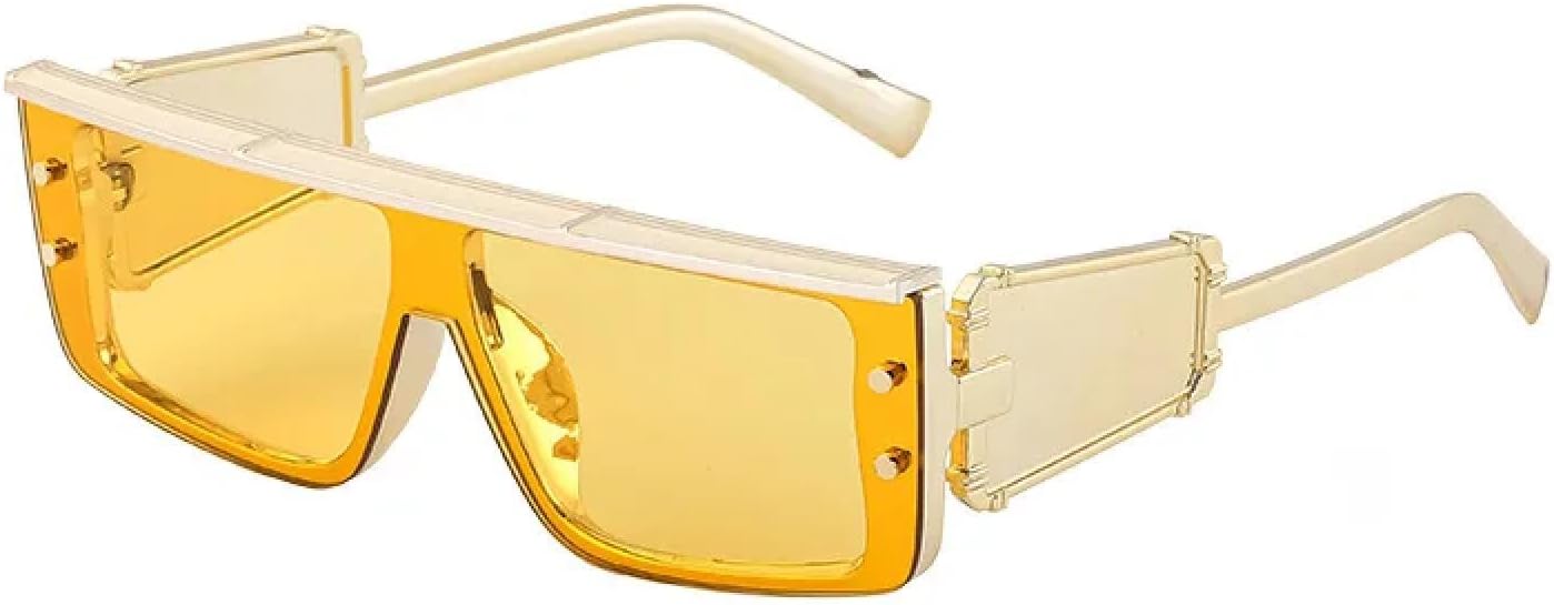 Винтажные солнцезащитные очки в стиле стимпанк с заклепками для женщин и мужчин, роскошные солнцезащитные очки в стиле панк, модные солнцезащитные очки TKKTLLT, Gold Yellow
Винтажные солнцезащитные очки в стиле стимпанк с заклепками для женщин и мужчин, роскошные солнцезащитные очки в стиле панк, модные солнцезащитные очки TKKTLLT, Gold Yellow