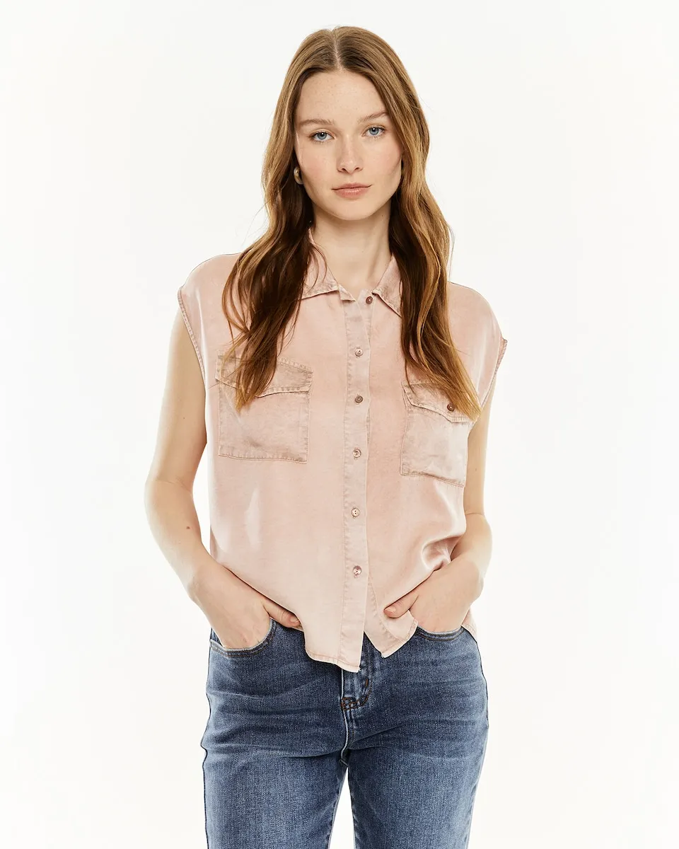Женская блузка без рукавов с отложным воротником System Action, розовый
Женская блузка без рукавов с отложным воротником System Action, розовый