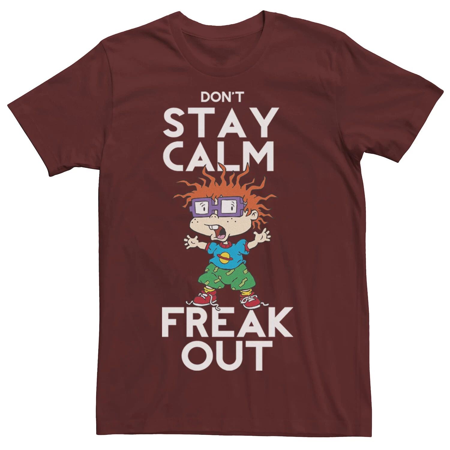 Мужская футболка Rugrats Chuckie Don't Stay Calm Freak Out с рисунком Nickelodeon
Мужская футболка Rugrats Chuckie Don't Stay Calm Freak Out с рисунком Nickelodeon