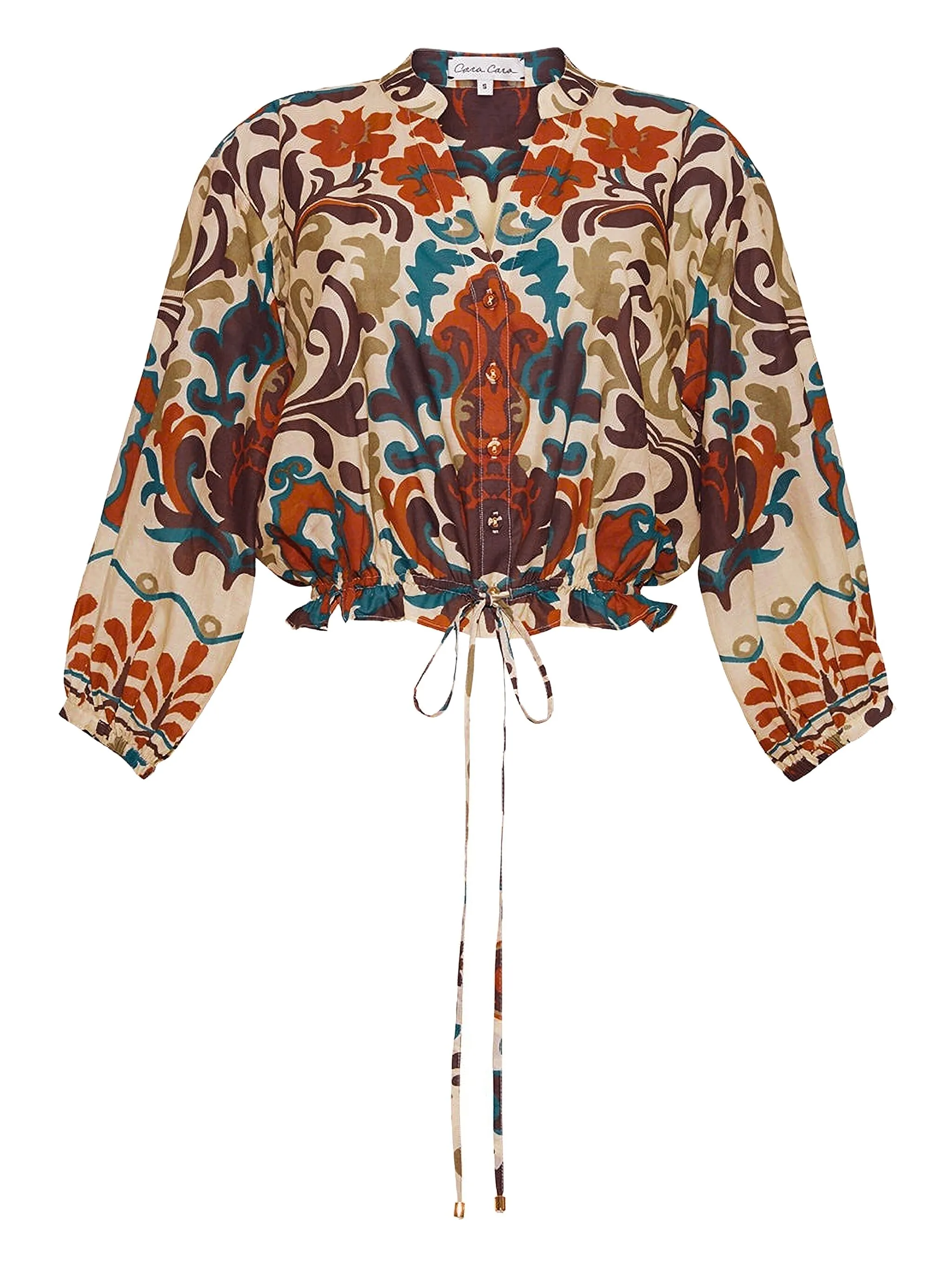 Топ с кулиской и принтом Cara Cara, бежевый
Топ с кулиской и принтом Cara Cara, бежевый