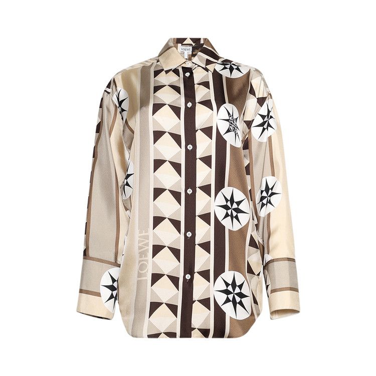 Рубашка Loewe Compass Long-Sleeve Shirt, Beige/Multicolor
Рубашка Loewe Compass Long-Sleeve Shirt, Beige/Multicolor