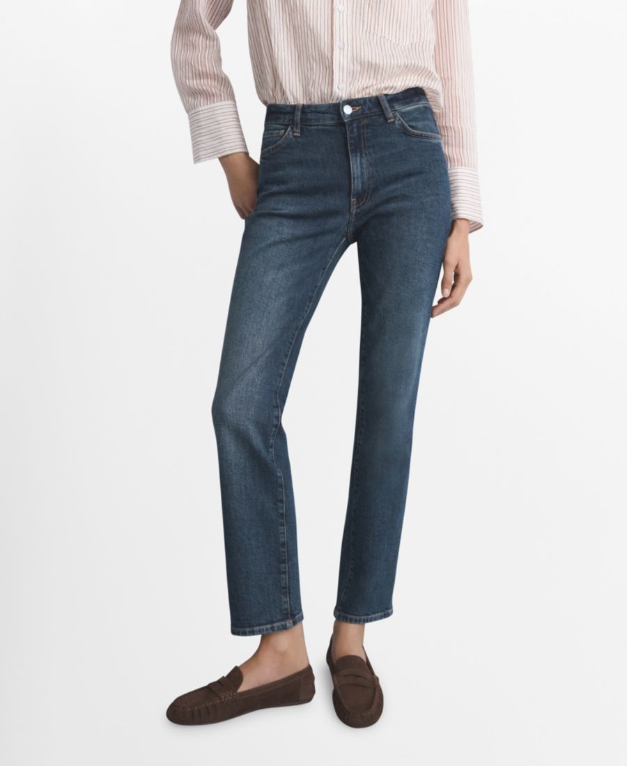 Женские джинсы средней посадки, зауженного кроя MANGO, Dark Blue
Женские джинсы средней посадки, зауженного кроя MANGO, Dark Blue