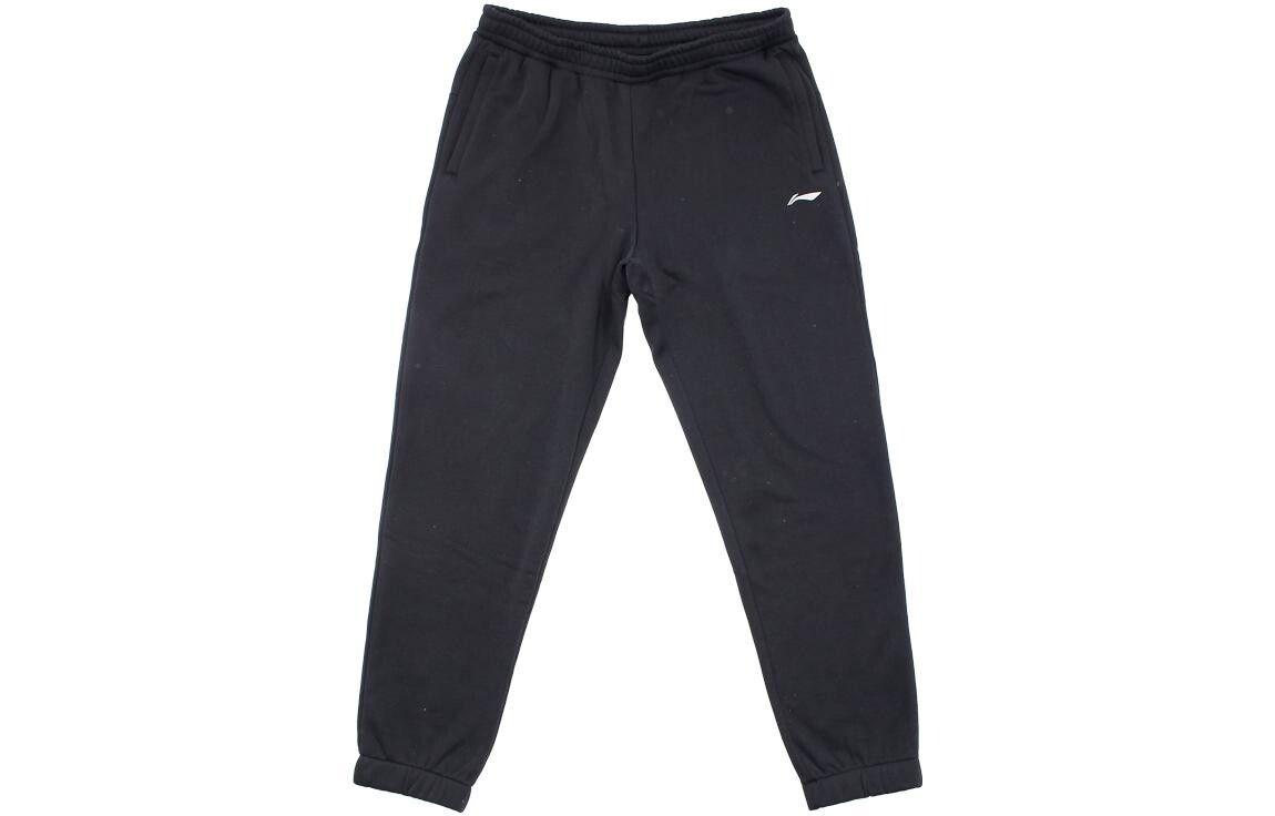 Трикотажные спортивные штаны мужские стандартные черные Lining, черный 
Трикотажные спортивные штаны мужские стандартные черные Lining, черный