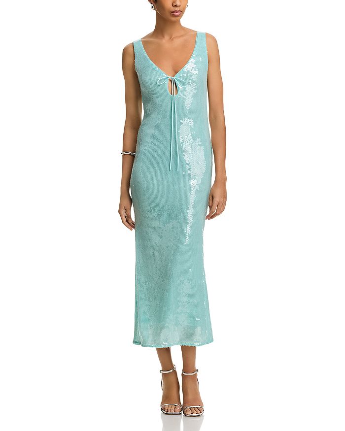 Иша Платье миди с пайетками Bardot, синий
Иша Платье миди с пайетками Bardot, синий