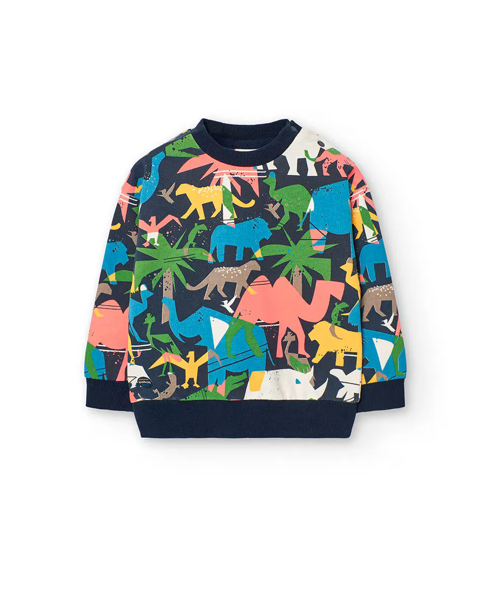 Хлопковый свитшот для мальчика с фантазийным принтом Boboli, тёмно-синий
Хлопковый свитшот для мальчика с фантазийным принтом Boboli, тёмно-синий