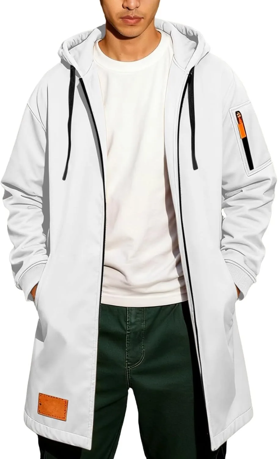 Мужская толстовка с капюшоном на молнии, карманы
Мужская толстовка с капюшоном на молнии, карманы