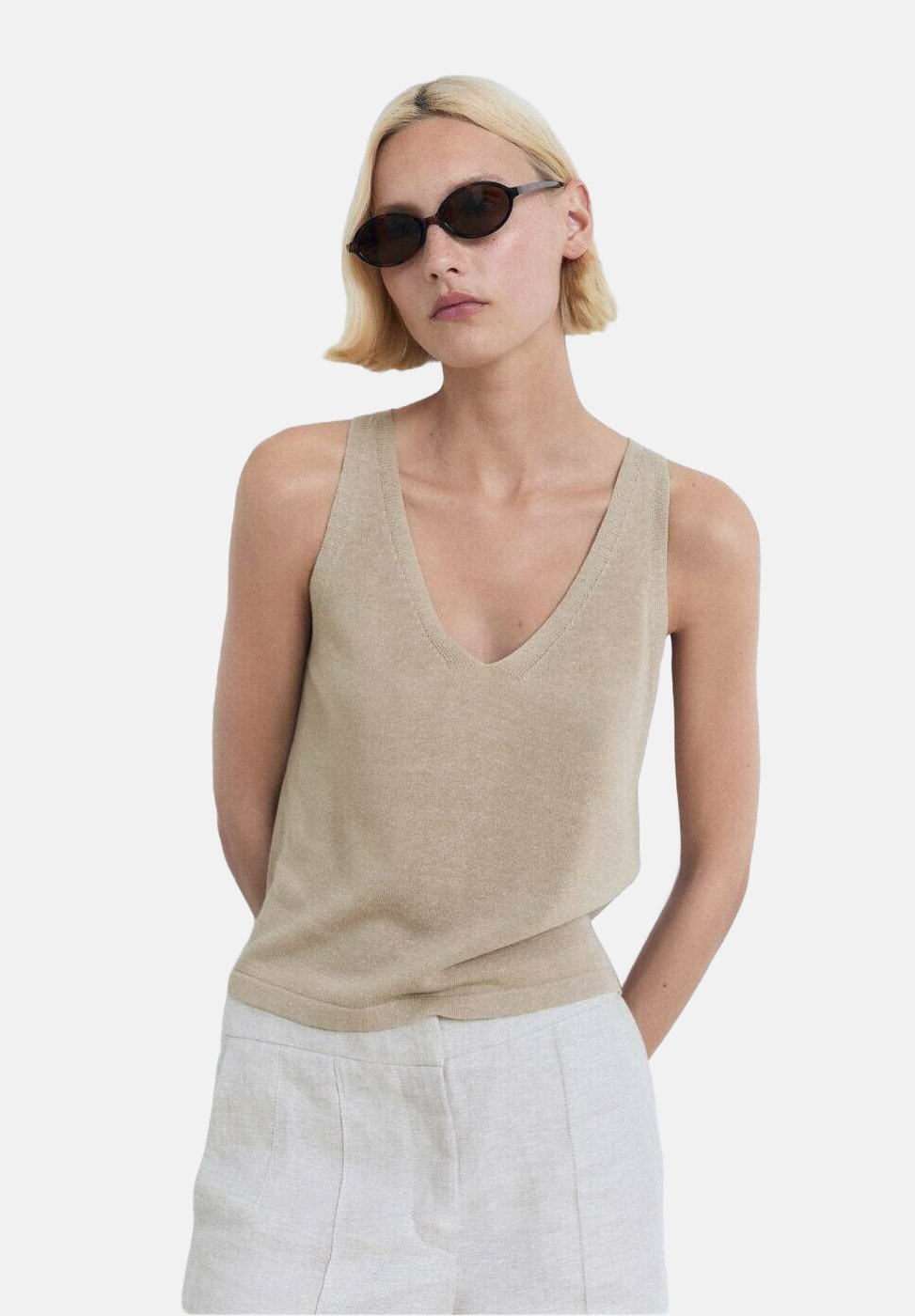 Топ V-NECK Mango, песочный
Топ V-NECK Mango, песочный