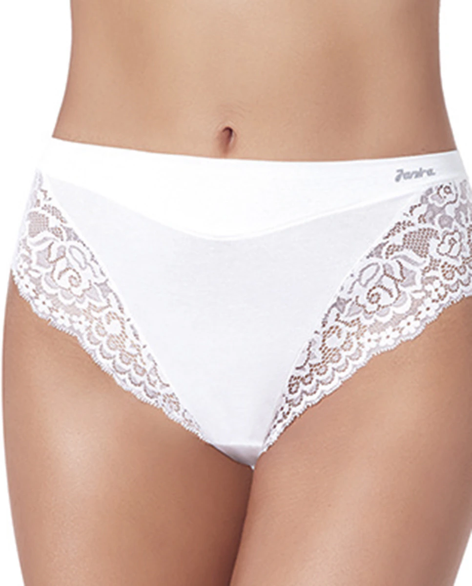 Классические трусы из хлопка и кружева без резинок Janira, белый
Классические трусы из хлопка и кружева без резинок Janira, белый