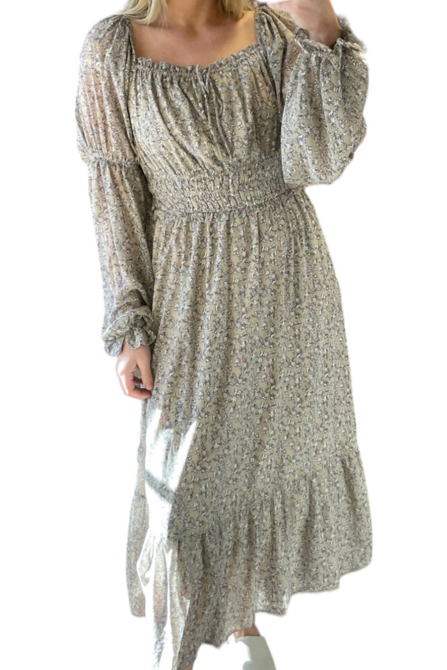 Платье миди с цветочным принтом в серо-коричневом цвете &merci
Платье миди с цветочным принтом в серо-коричневом цвете &merci