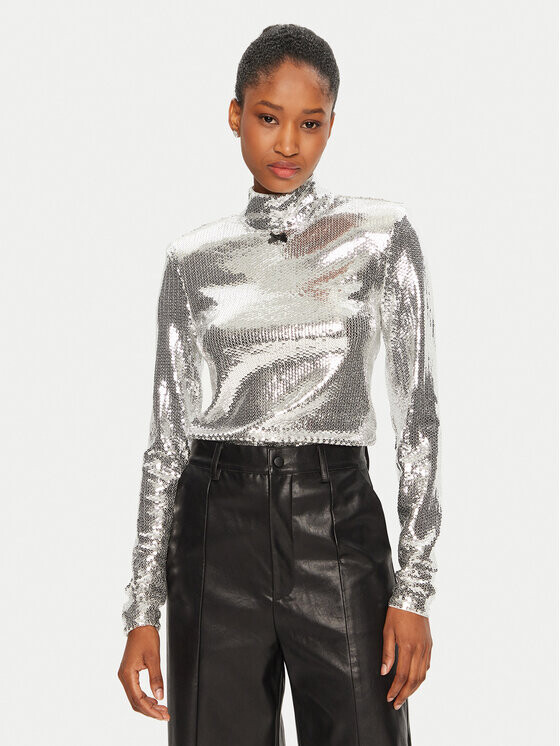 Блуза стандартного кроя Rotate, серебряный
Блуза стандартного кроя Rotate, серебряный