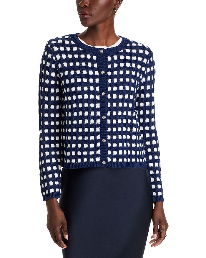 Кардиган в клетку с длинными рукавами и круглым вырезом на пуговицах T Tahari, мультиколор
Кардиган в клетку с длинными рукавами и круглым вырезом на пуговицах T Tahari, мультиколор